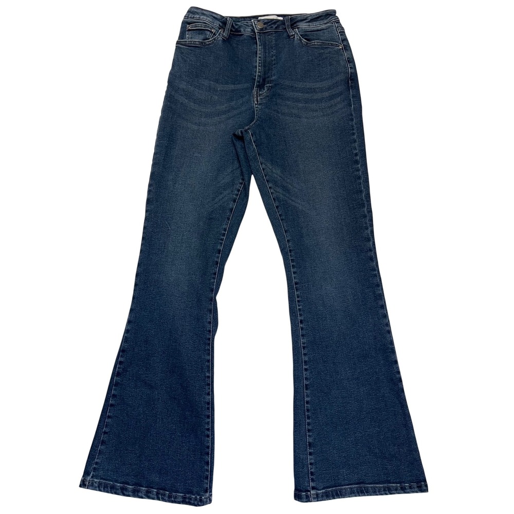 American Tall Chloe High Rise Flare Jeans Faded Dark Indigo Size 31